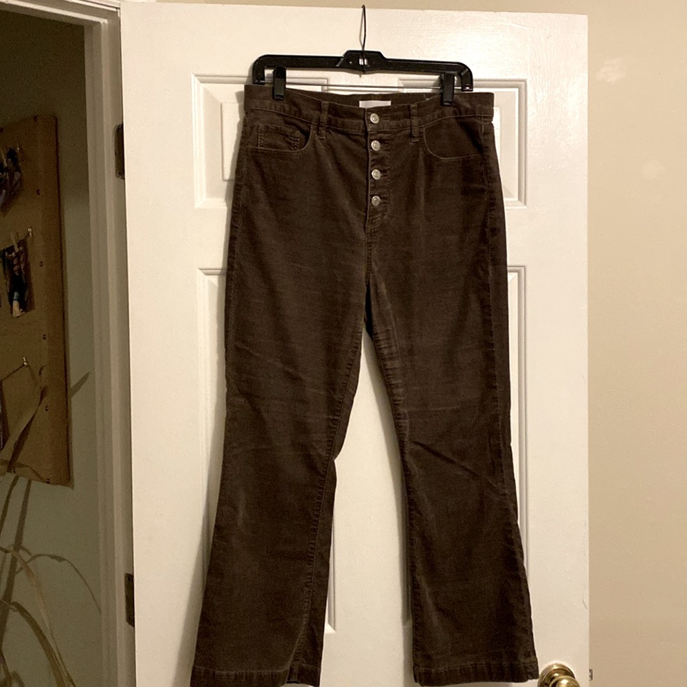 Like new LOFT five button soft cotton ankle length jeans size 10/30 color brown